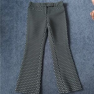 Anthropologie Geometric Black and Green Pants